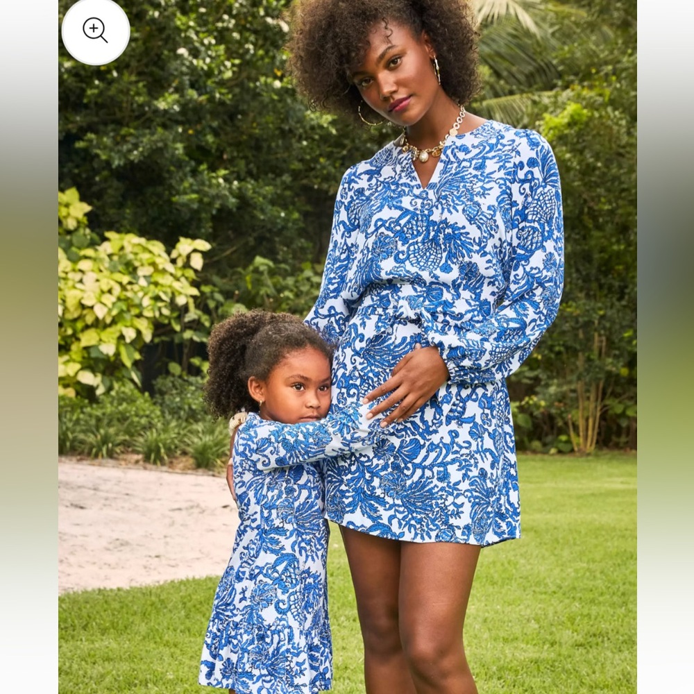 Lilly Pulitzer OLIVINE DRESS, print: DEEPER COCONUT RIDE WITH ME; size 4 NWT - Picture 5 of 10